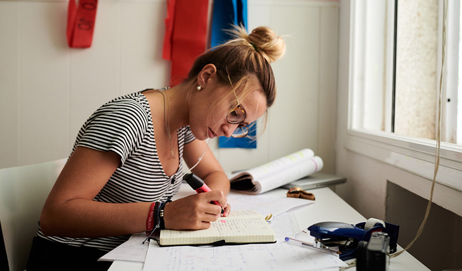 Woman-Working-At-Desk